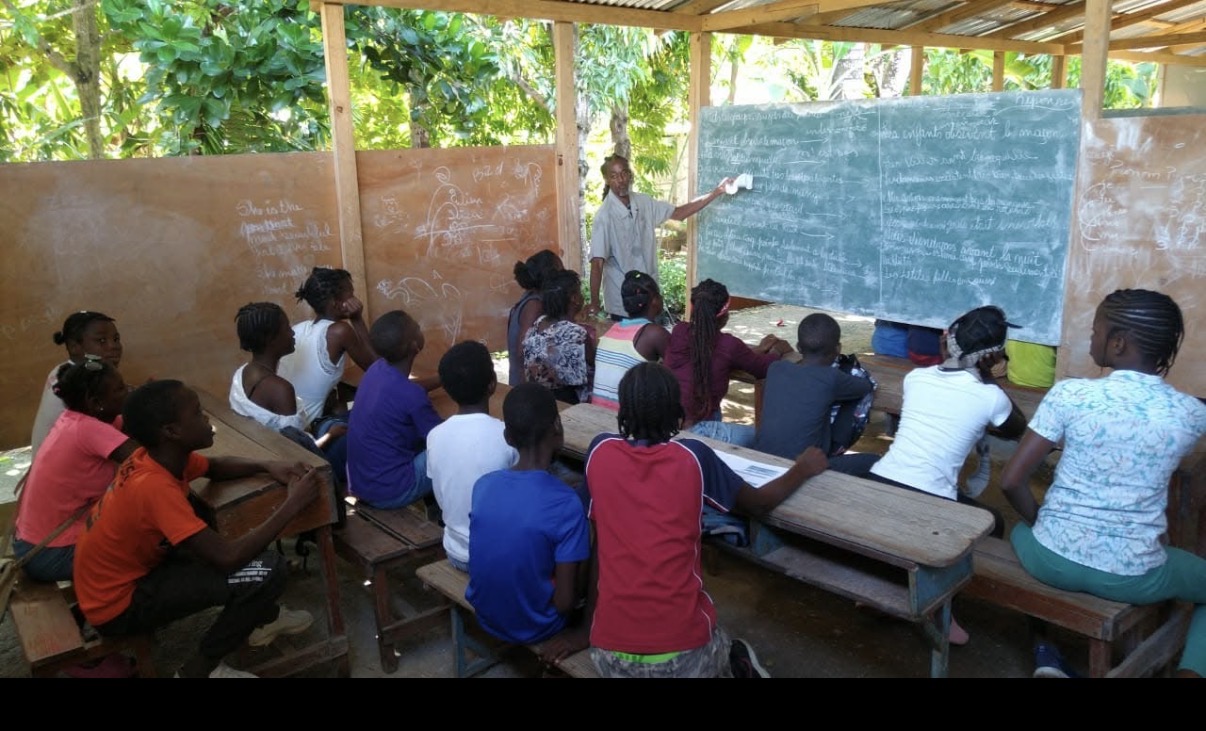 Children participating in an education program